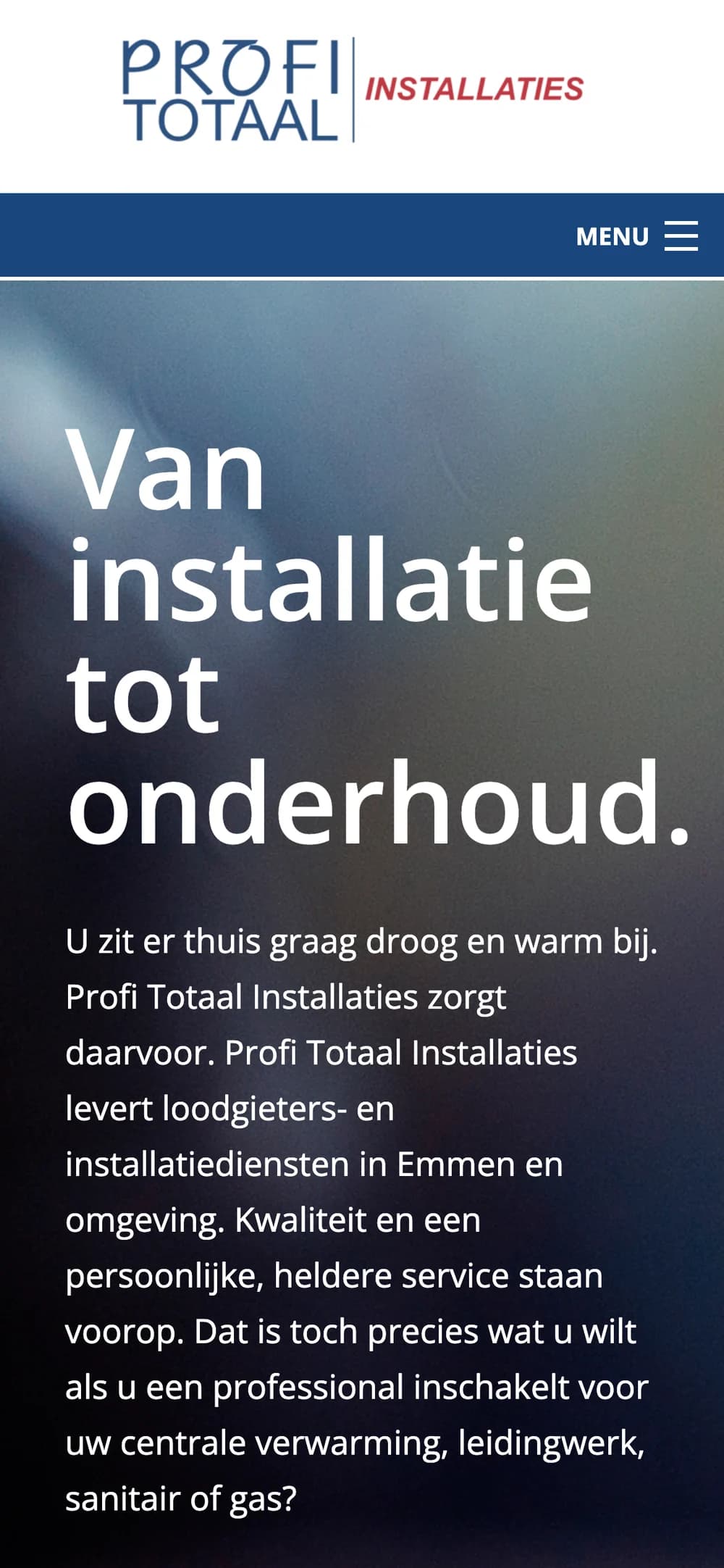 Profi Totaal on a phone